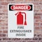 Signmission Fire Extinguisher Inside Danger Sign, Plastic, 7in W x 10in L, 2PK OS-2PACK-DS-P-710-V-2381 - alternate 3